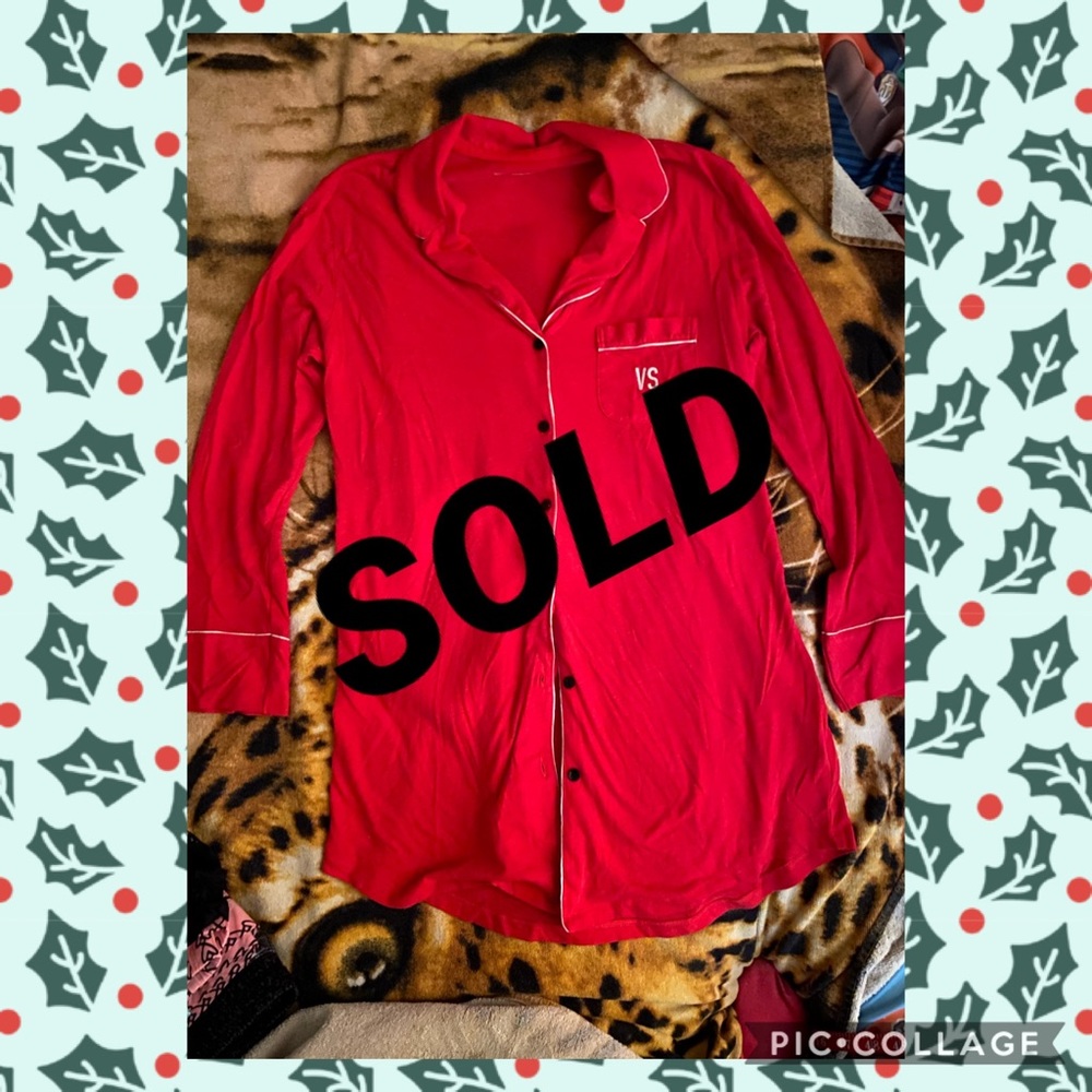 SOLD Ⓜ️ Victoria’s Secret Long Pajama Shirt